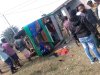 पीन टूटने से पलटी बस सभी यात्री सुरक्षित