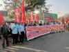 विभिन्न मांगो को लेकर सीटु का विरोध प्रदर्शन 