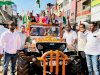सांसद खेल महोत्सव के समापन पर मशाल शोभायात्रा निकली 