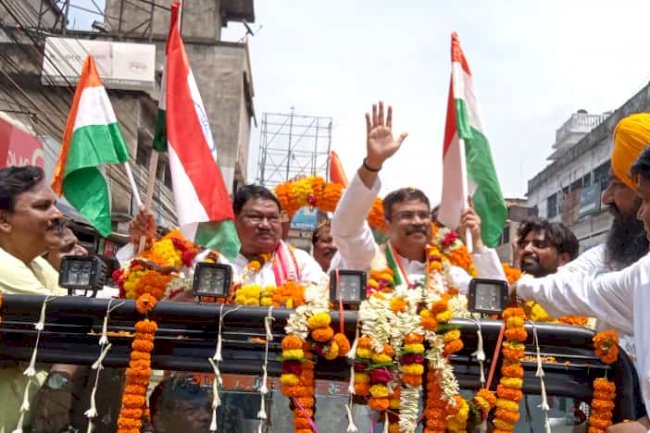 आजादी का अमृत महोत्सव के अवसर पर धर्मेंद्र प्रधान का राउरकेला दौरा 