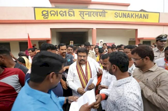 केंद्रीय मंत्री धरमेंद्र प्रधान का तालचेर दौरा 