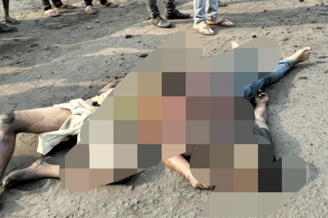 भीषण सड़क हादसे में दो लोगों की दर्दनाक मौत 