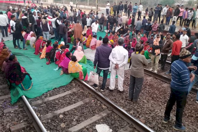 बामडा़ में तीसरी बार रेलरोको आंदोलन का व्यापक प्रभाव 
