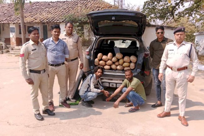 बिलाइगढ़ में पकडी गई 19 पैकेट गाँजा 