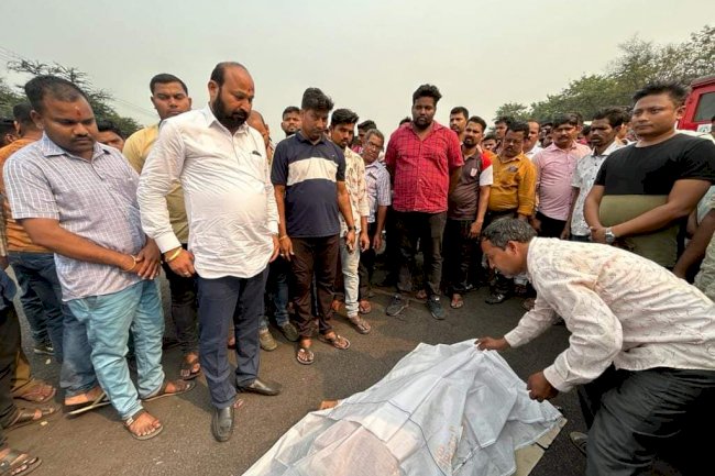 भरतपुर खदान में हुई दुर्घटना में चालक की मौत