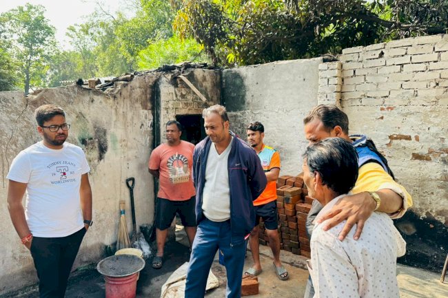 खबर का असर पीडित परिवार को मिली सहायता