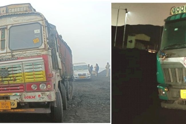 चोरी के दो कोयला ट्रक जब्त
