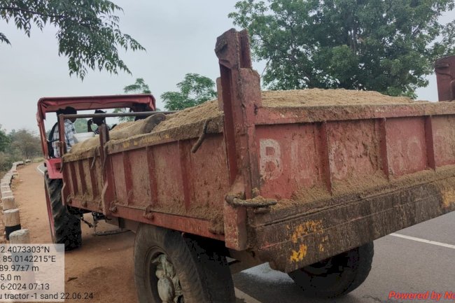 बालू की अवैध खनन और परिवहन पर वन विभाग की सख्त कार्रवाई 