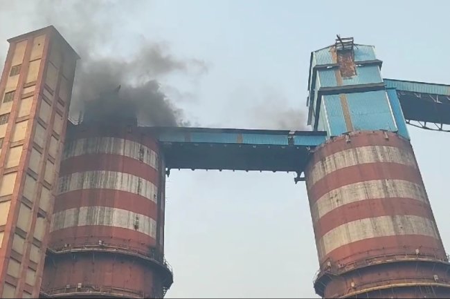 भरतपुर साइलो में लगी आग