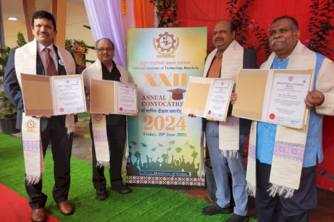एनआईटी राउरकेला ने 2065 स्नातक विद्यार्थियों के साथ 22वां दीक्षांत समारोह मनाया  