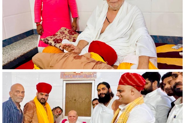 गुरू से आशीर्वाद लेने अयोध्या पहुँचे बृजभूषण शरण सिंह 
