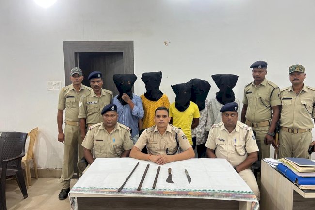 डकैती की योजना बनाते रेलवे कॉलोनी बड़ा पार्क से पाँच गिरफ्तार 