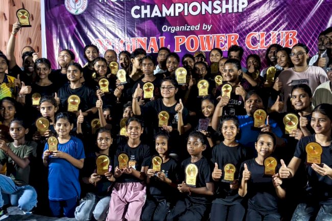 बालिका वेटलिफ्टिंग प्रतियोगिता में  48 बालिकाओं ने लिया भाग