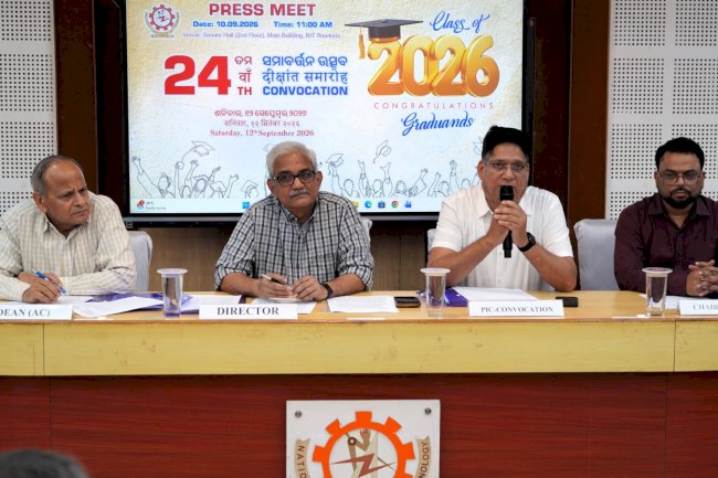 एनआईटी राउरकेला के 24वें दीक्षांत समारोह में 2033 विद्यार्थियों को मिलेगी डिग्री