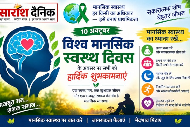 विश्व मानसिक स्वास्थ्य दिवस: महत्व चुनौतियाँ और समाधान
