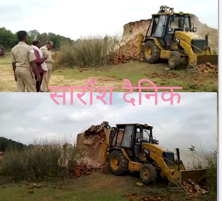 ओडिशा के तालचेर में ईट भट्टो पर चला बुलडोजर 