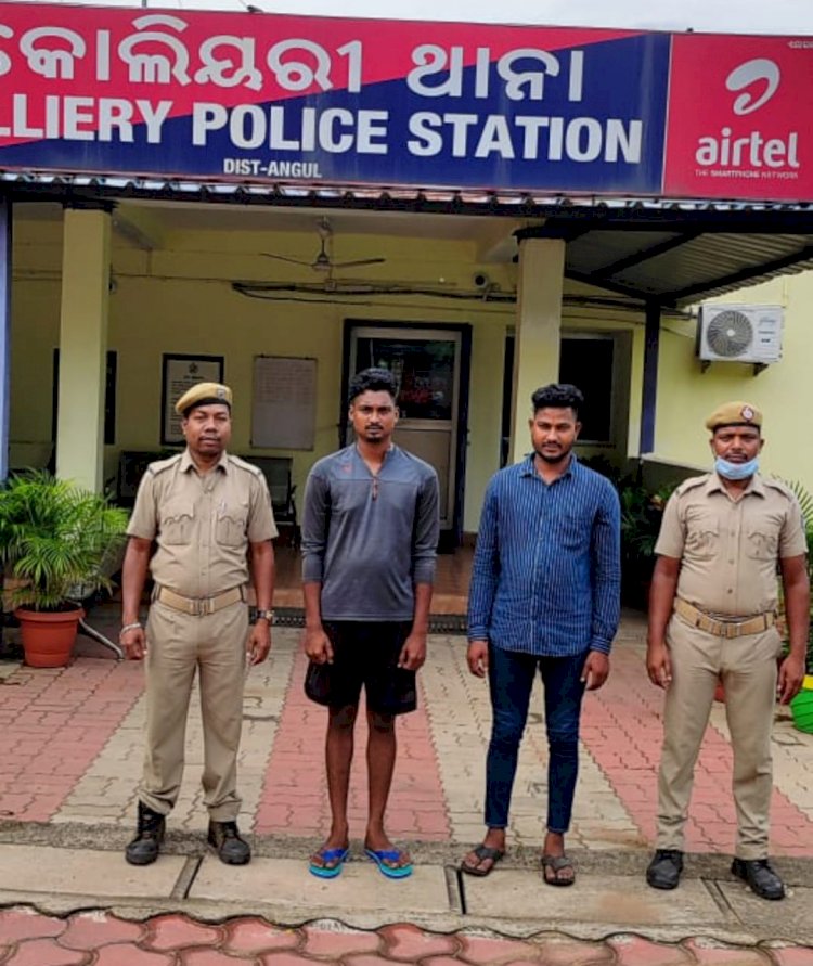 कोयला चोरी के मामले में दो ट्रक समेत दो गिरफ्तार 