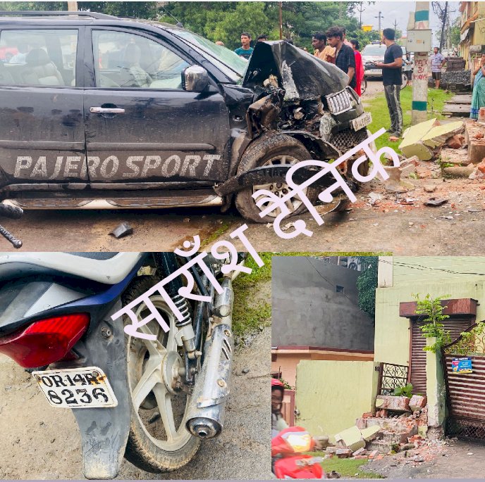 कार दुर्घटना में चालक गंभीर 
