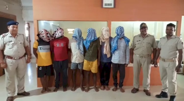 खुटगाँव के एक घर में हुए डकैती के मामले में 6 गिरफ्तार 