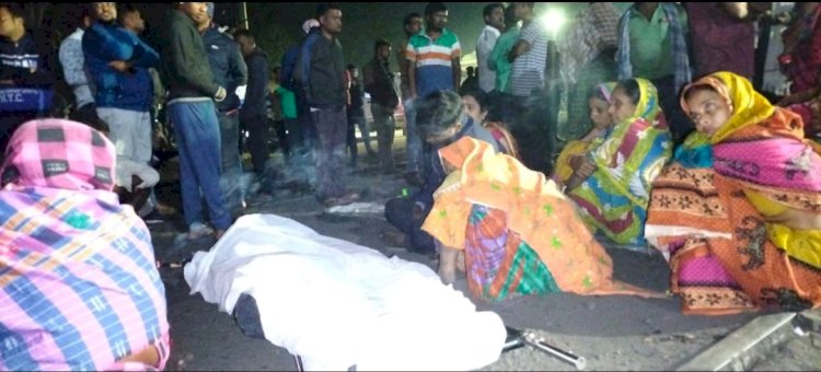 कार्यरत ठेका श्रमिक की दुर्घटना में मौत 