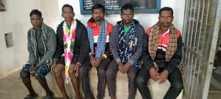 गैर इरादतन हत्या के मामले में पाँच गिरफ्तार 