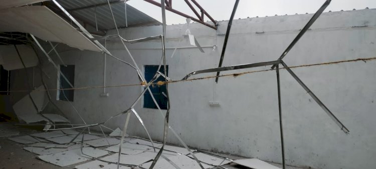 तेज तूफान से जवानो के शिविर को हुआ बड़ा नुकसान 