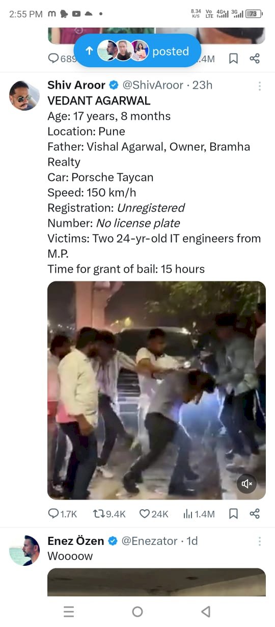 पुणे में न्याय प्रणाली पर उठा सवाल एक्स पर फूटा लोगों का गुस्सा 