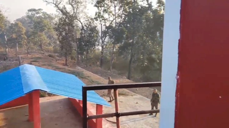 सुरक्षा बलों ने किया नक्सली कैप ध्वस्त 