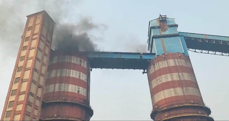भरतपुर साइलो में लगी आग