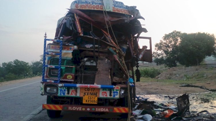 गंभीर ट्रक दुर्घटना में एक की मौत चार घायल 