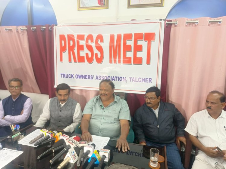 ट्रक ओनर्स एसोसिएशन तालचेर का पत्रकार सम्मेलन 