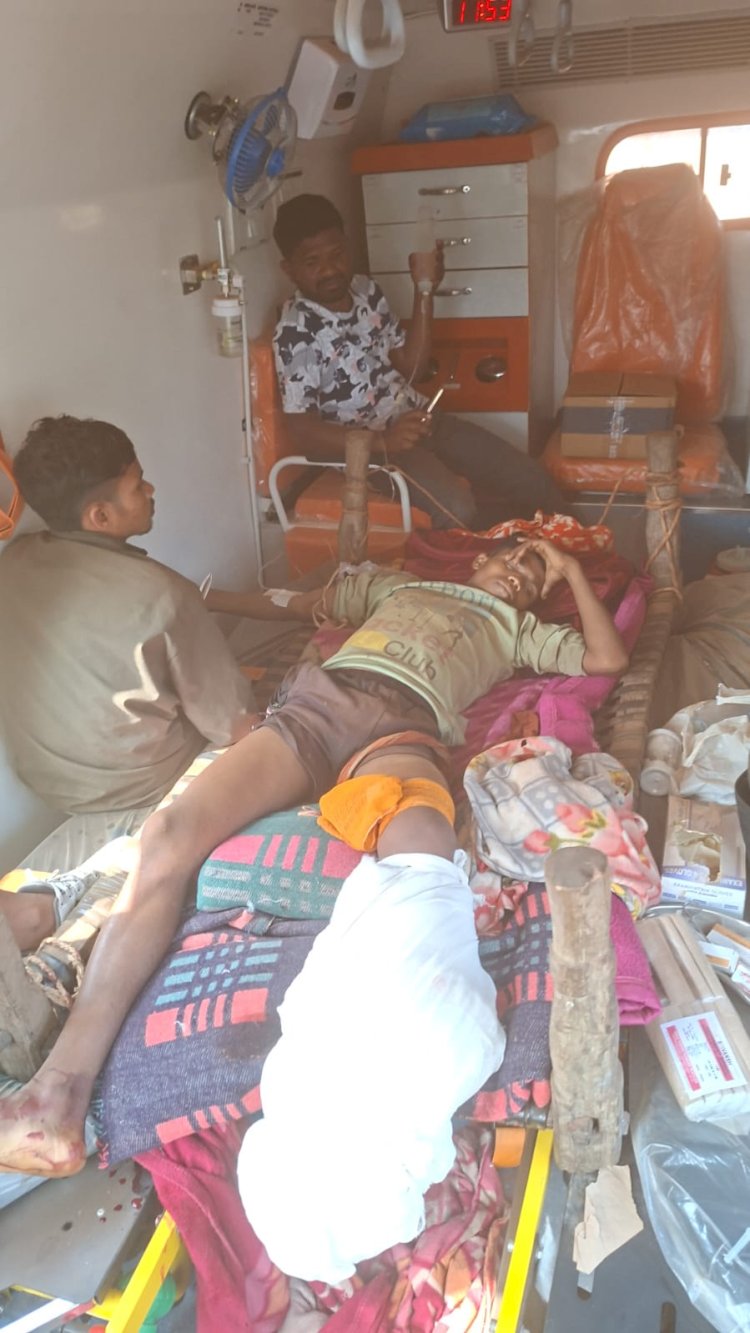 माओवादियों द्वारा लगाया गया आईडी ब्लास्ट होने से ग्रामीण घायल