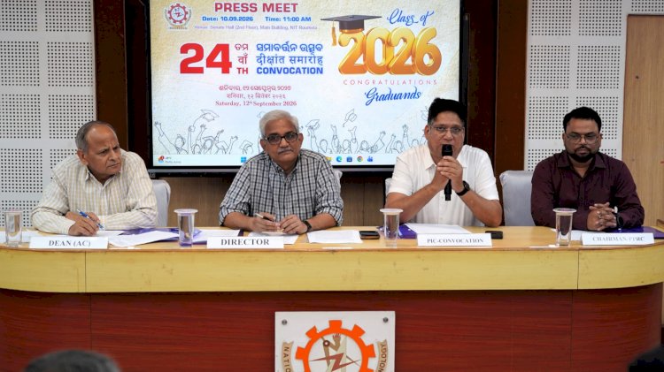 एनआईटी राउरकेला के 24वें दीक्षांत समारोह में 2033 विद्यार्थियों को मिलेगी डिग्री
