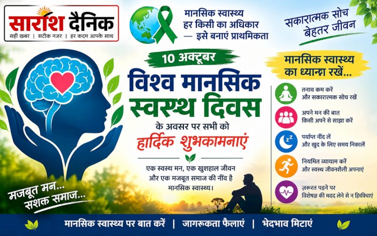 विश्व मानसिक स्वास्थ्य दिवस: महत्व चुनौतियाँ और समाधान